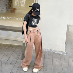 RM150424-22 طقم بناتي صيفي قطعتين ( بلوزة + بنطلون)