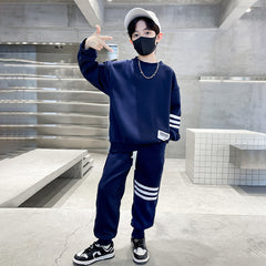 WZ261124-44 بدلة رياضية قطنية ربيعي خريفي قطعتين ( بلوزة + بنطلون)