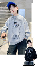 WZH301124-25 بلوزة شتوية تقيلة مبطنة فرو تقيل