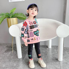 AS-2096G طقم سبورت قطني بالوان مميزة وخامة مريحة ( بلوزة فلو + فيزون)