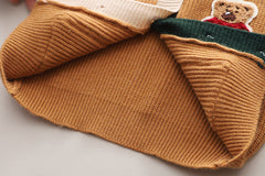 SSX220824-162 طقم 3 قطع ( فست صوف + بلوزة قطنية + بنطلون جينز)