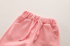 SSN040924-64 طقم بناتي ميكي قطن دافي خريفي ربيعي قطعتين ( بلوزة + بنطلون)