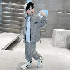 WZ261124-9 بدلة خريفي شتوي مصوفة تقيلة كتير قطعتين ( جكيت + بنطلون)