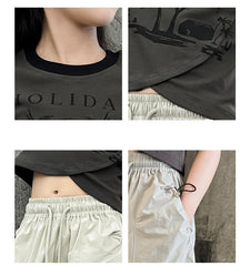 RM150424-9 طقم صيفي سبورت قطعتين ( بلوزة + بنطلون)