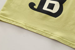 SSX220824-1 طقم ولادي قطعتين نخب اول ( بلوزة قطنية + شورت جينز )