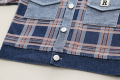 RM231223-39 طقم جينز 3 قطع ( جكيت + بلوز قطنية+ بنطلون)