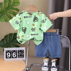 SSX220824-96 طقم صيفي قطعتين ( بلوزة + شورت)