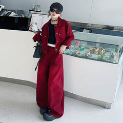 WZH191124-30 طقم بناتي قطعتين ( جكيت + بنطلون)