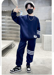 WZ261124-44 بدلة رياضية قطنية ربيعي خريفي قطعتين ( بلوزة + بنطلون)