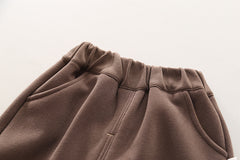 SSX220824-24 طقم ولادي شتوي قطن من جواه فرو تقيل قطعتين ( بلوزة + بنطلون)