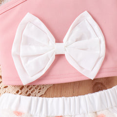 EU120424-35 طقم بناتي صيفي قطعتين ( بلوزة + تنورة)