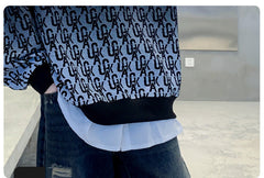 WZH301124-57 طقم ولادي قطعتين ( هودي + بنطلون جينز)