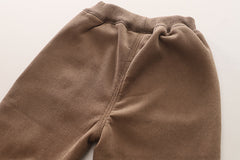 SSX220824-60 طقم ولادي شتوي تقيل مبطن فرو بالكامل قطعتين ( بلوزة + بنطلون)