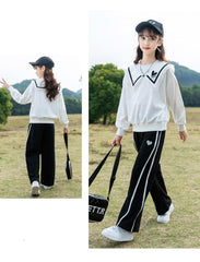 HBC040924-1 بدلة قطنية بناتي قطعتين ( بلوزة + بنطلون)