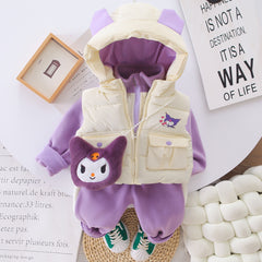 SSN040924-1 طقم شتوي 4 قطع تقيل ( جكيت + فست نفخ + بنطلون + حقيبة)