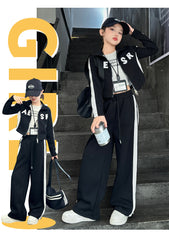 WZH191124-22 بدلة سبورت قطن خريفي قطعتين ( بلوزة + بنطلون) نخب أول