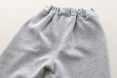 SSX220824-19 طقم ولادي شتوي تقيل مبطن فرو بالكامل قطعتين ( بلوزة + بنطلون)