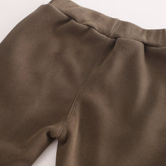 SSX220824-26 طقم ولادي شتوي تقيل مبطن فرو بالكامل قطعتين ( بلوزة + بنطلون)