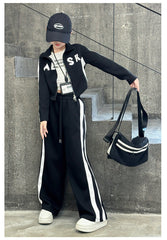 WZH191124-22 بدلة سبورت قطن خريفي قطعتين ( بلوزة + بنطلون) نخب أول