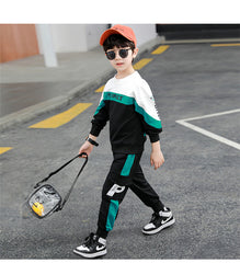 WZS040924-2 طقم سبورت قطن خريفي قطعتين ( بلوزة + بنطلون )