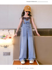 RM150424-5 طقم افرهول قطعتين ( بلوزة + افرهول جينز ناعم )