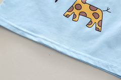 SSX220824-80 طقم صيفي 3 قطع ( بلوزة + شورت + شنتة)