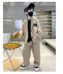 RM1227-26 طقم رسمي بجي قطعتين ( جكيت + بنطلون)