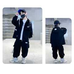 WZ261124-5 ترينج ولادي قطن ربيعي خريفي قطعتين ( جكيت + بنطلون)