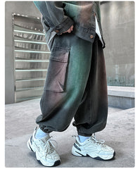 WZH301124-24 طقم جينز ولادي قطعتين ( جكيت + بنطلون)