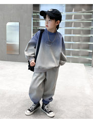 WZH301124-47 ترينج قطعتين قطن اصلي ربيعي خريفي (بلوزة + بنطلون)