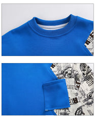 WZH301124-52 بدلة سبورت ولادي قطن قطعتين ( بلوزة + بنطلون)