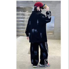 WZH301124-14 ترنج قطن خريفي ربيعي دافي قطعتين ( بلوزة + بنطلون )