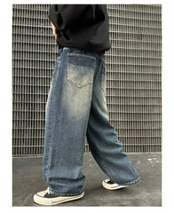 WZH301124-33 بنطلون جينز قصة عريضة