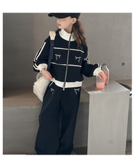 WZH191124-20 بدلة قطنية فخمة قطعتين ( جكيت + بنطلون) ربيعي خريفي