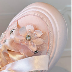 WDY260924-15 حذاء بناتي مورد فخم قالب مريح وطبي للمناسبات والاعياد