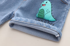 SSX220824-7 طقم صيفي قطعتين ( بلوزة + شورت )