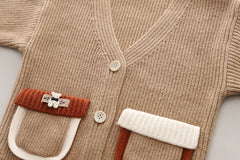 SSX220824-166 طقم ولادي 3 قطع ( جكيت صوف+ بلوزة قطنية + بنلطون جينز )