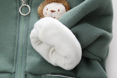 SSX220824-43 طقم ولادي شتوي تقيل مبطن فرو بالكامل قطعتين ( جكيت + بنطلون)