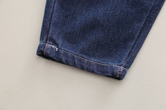 SSX220824-141 طقم جينز 3 قطع ( جكيت + بلوزة + بنطلون )