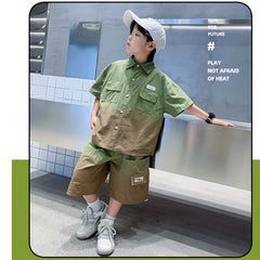 WZH301124-1 طقم صيفي قطعتين ( جكيت + شورت طويل)