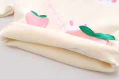 SSN040924-8B طقم شتوي بناتي قطعتين بطن فرو بالكامل ( بلوزة + بنطلون )