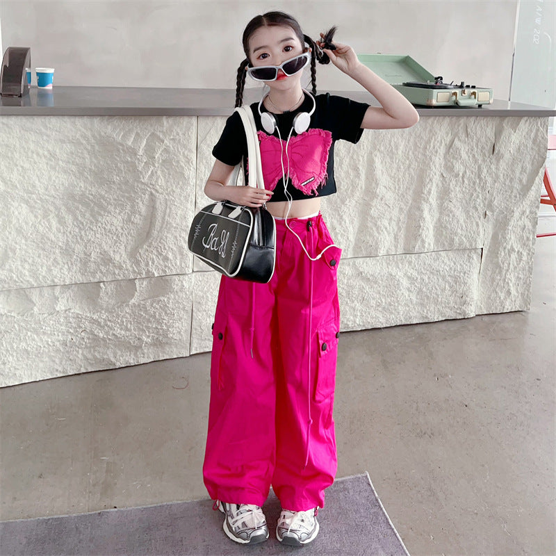 RM150424-20 طقم بناتي قطعتين ( بلوزة + بنطلون)