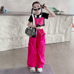 RM150424-20 طقم بناتي قطعتين ( بلوزة + بنطلون)