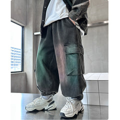 WZH301124-24 طقم جينز ولادي قطعتين ( جكيت + بنطلون)