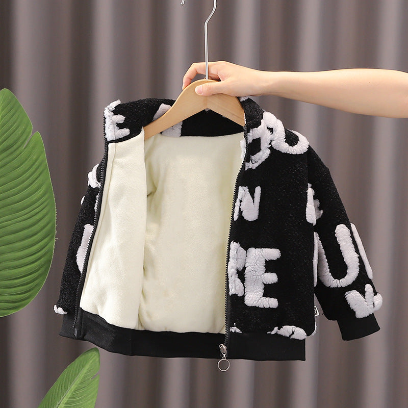 SSX220824-14 كبود ولادي بناتي شتوي تقيل مبطن فرو