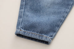 RM0608-15 طقم ولادي 3 قطع ( بلوزة + جكيت + بنطلون جينز )