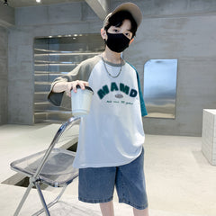 FU14042024-60 طقم ولادي صيفي قطعتين ( بلوزة + بنطلون)