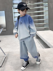 WZH301124-47 ترينج قطعتين قطن اصلي ربيعي خريفي (بلوزة + بنطلون)