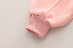 SSX220824-34 طقم بناتي أرنوب شتوي تقيل مبطن فرو بالكامل قطعتين ( بلوزة + بنطلون)