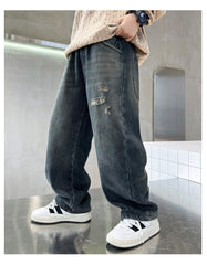 WZH301124-45 بنطلون ولادي جينز